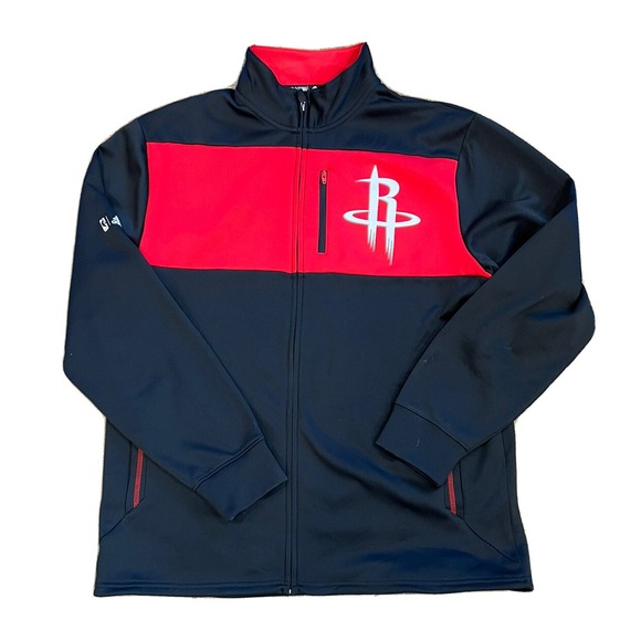 Houston Rockets Adidas Mens Full Zip Jacket Size Large - Picture 1 of 4